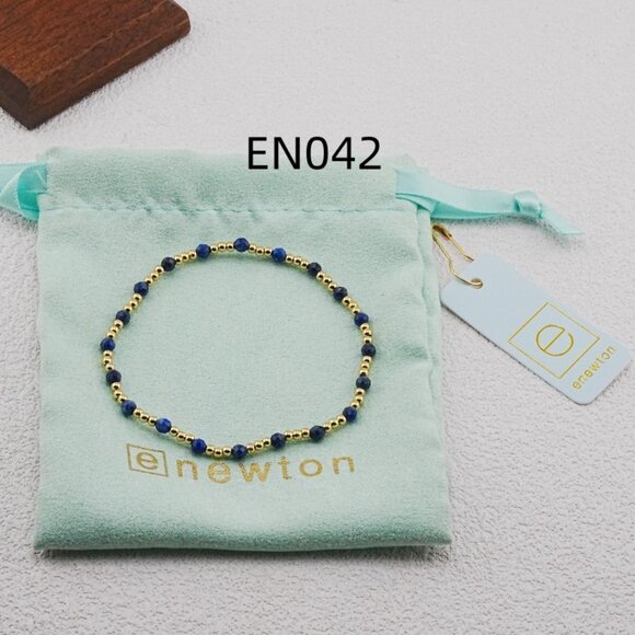 Enewton Lapis Lazuli Natural Stone & Gold Bead Bracelet - Picture 2 of 5